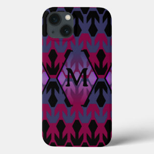 Zwarte Spacecrafts en Arrow-monogram iPhone 13 Hoesje