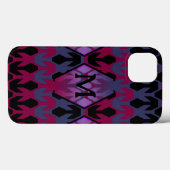Zwarte Spacecrafts en Arrow-monogram Case-Mate iPhone Case (Achterkant (horizontaal))