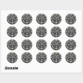 Zwarte Sparkle Verjaardag sticker (Vel)