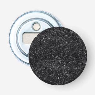 Zwarte Sparkles Button Flesopener