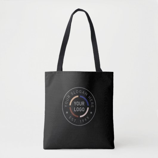 Zwarte speciale Logo-promotionele Canvas tas (Voorkant)