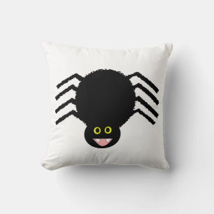 Zwarte Spider Pillow Kussen
