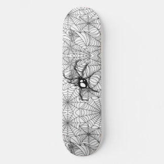 Zwarte spin - wit skateboard