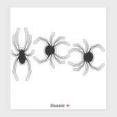 Zwarte spinnen op sticker (Vel)