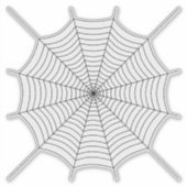 Zwarte spinnenweb Halloween Sticker (Voorkant)