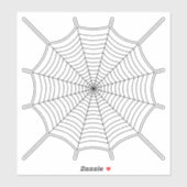 Zwarte spinnenweb Halloween Sticker (Vel)