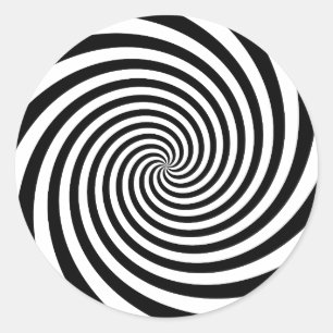 Zwarte Spiraal Ronde Sticker