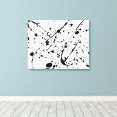 zwarte splaatstverpakte canvasafdruk canvas afdruk (Insitu (Houten vloer))