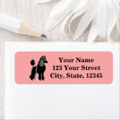 Zwarte standaard Robuuste roze retouradreslabels Etiket (Insitu)