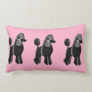 Zwarte standaardspuitjes met roze lumbar Pillow Kussen