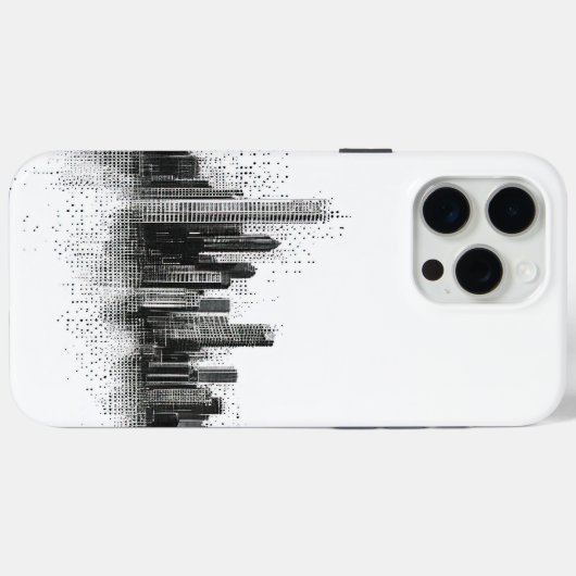 Zwarte stedelijke skyline Case-Mate iPhone case (Achterkant (horizontaal))