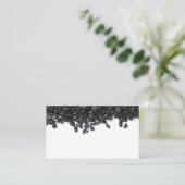 Zwarte steenkool geïsoleerd op witte achtergrond.  visitekaartje (Staand voorkant)