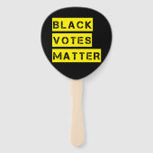 Zwarte stemmen Stencil Aangepaste kleuren Handwaaier (Voorkant)