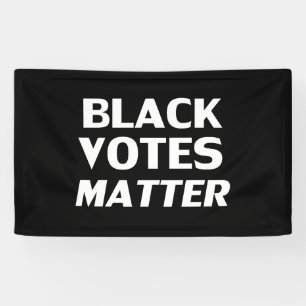 Zwarte stemmen tellen - zwart wit spandoek