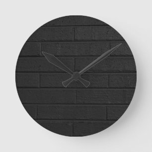 Zwarte Stenen Ronde Klok