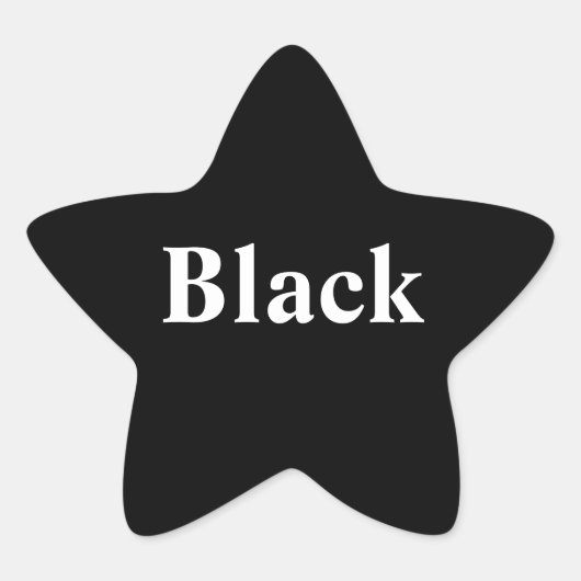 Zwarte ster Sticker (Voorkant)