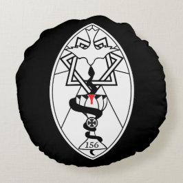Zwarte ster van Babalon Lamen & Logo Pillow Rond Kussen