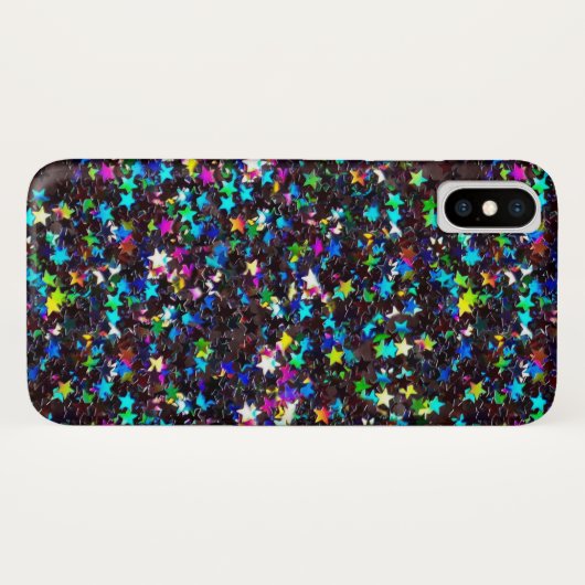 zwarte sterren Case-Mate iPhone case (Achterkant (horizontaal))