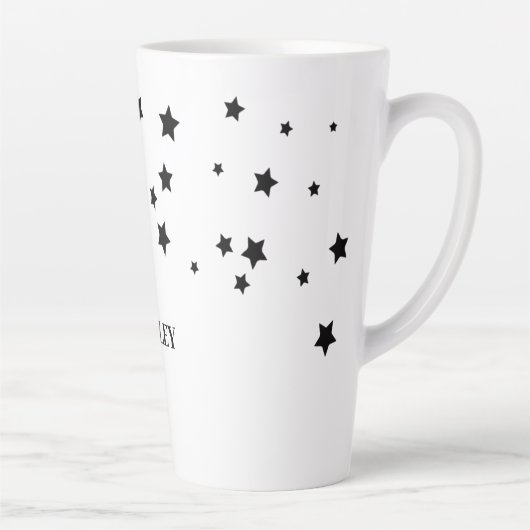 Zwarte sterren latte mok (Rechts)