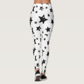Zwarte sterren Leggings (Achterkant)