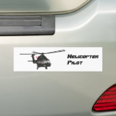 Zwarte Sticker met helikopter (Op auto)