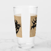Zwarte stier Elk op taanlederen glas (Links)