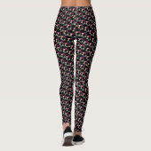 Zwarte stijlvolle geometrische gekleurde patroon-l leggings (Achterkant)