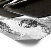 Zwarte Stiletto rode onderste hellen Poster (Hoek)