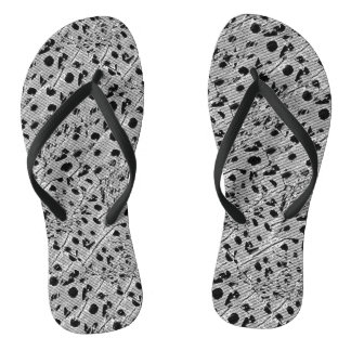 zwarte stip teenslippers