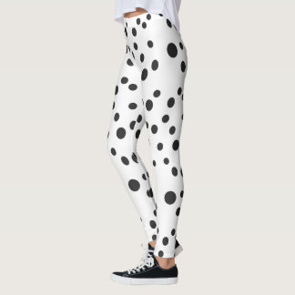 Zwarte stippen dalmatis leggings