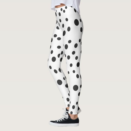 Zwarte stippen dalmatis leggings (Links)