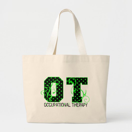 zwarte stippen grote tote bag (Voorkant)