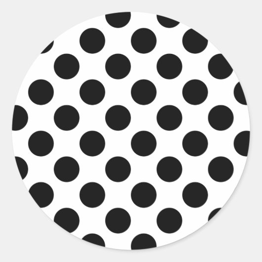 Zwarte stippen ronde sticker (Voorkant)