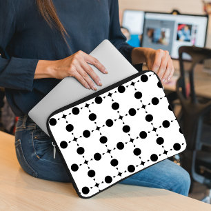 Zwarte stippen, stippen, Stippen, gestippeld Laptop Sleeve