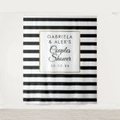 Zwarte Streep Bruidsparen Fotobehang Wandkleed (Voorkant)