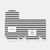 Zwarte Streep Elegante Gouden Bruiloft Bruidsfeest Bedankdoosjes (Uitgevouwen)