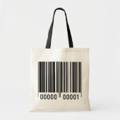 Zwarte streepjescode-Canvas tas (Voorkant)