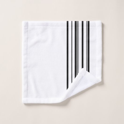 Zwarte strepen bad handdoek (Wasdoekje)