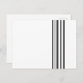 Zwarte strepen briefkaart (Voorkant / Achterkant)