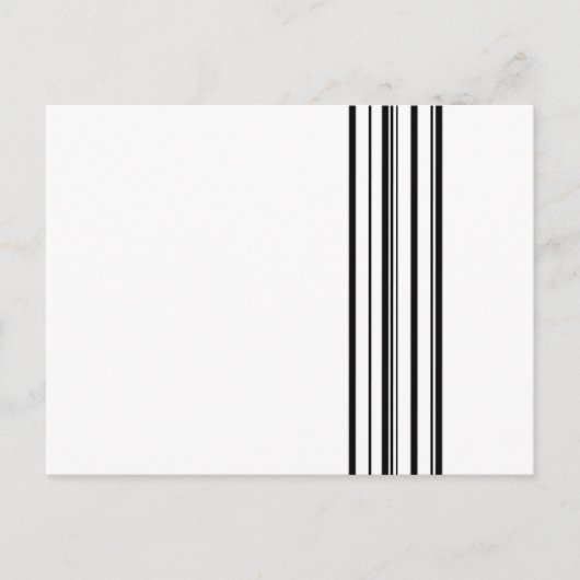 Zwarte strepen briefkaart (Voorkant)