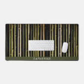 Zwarte Strepen Elegant Custom Bureaumat (Keyboard & Muis)