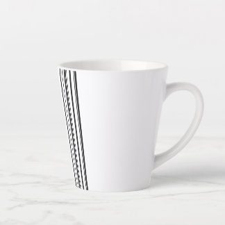 Zwarte strepen latte mok