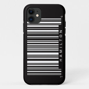 zwarte strepen streepjescode iPhone 11 hoesje