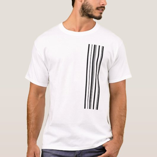 Zwarte strepen t-shirt (Voorkant)