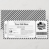 Zwarte Strepen Vaderdag Cadeaubon (Voorkant / Achterkant)