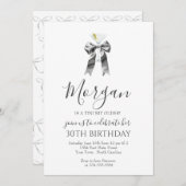 Zwarte strik A Tini Bit Older Martini Uitnodiging (Voorkant / Achterkant)