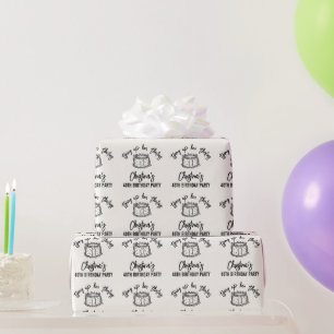 Zwarte Strik die Haar Dertigers Vastmaakt 40e Verj Cadeaupapier