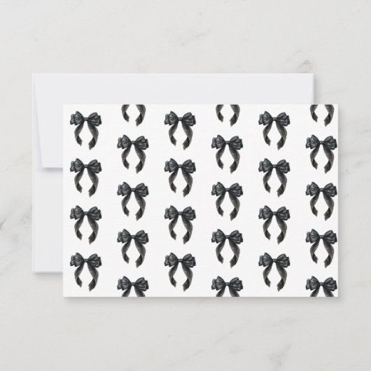 Zwarte strik Frans bruidsfeest bedankt (Achterkant)