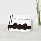 Zwarte strik junior bruidsjonkers kaarten (Voorkant)