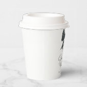 Zwarte strik Ze gaat trouwen Bruidsfeest Papieren Bekers (Rechts)